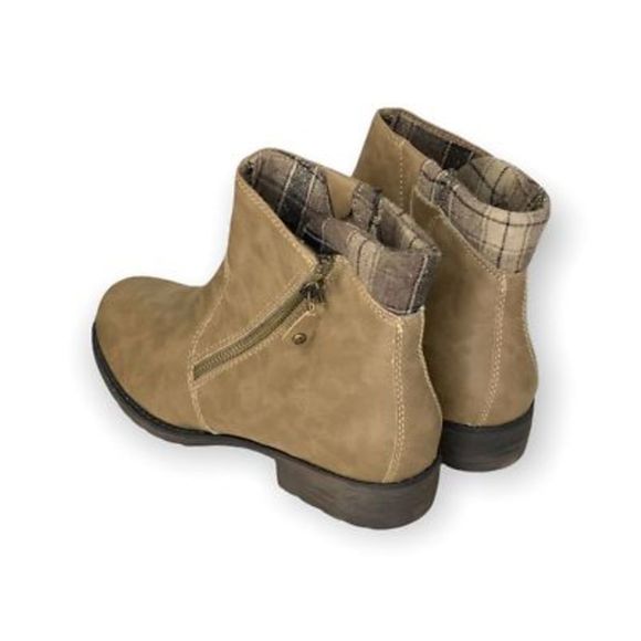 Sporto Womens Halley Ankle Boots Brown Plaid Lined Block Heels Zip  8.5 M New - Picture 9 of 11